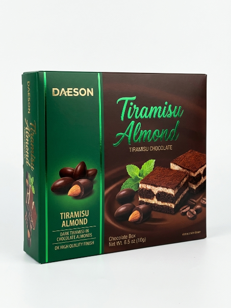 Danson Tiramisu Almond Coated  Milk, Dark & White Chocolate 65g  Box